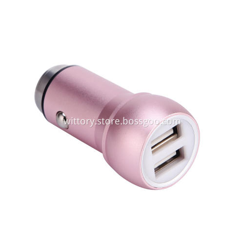 Dual USB 2.4A Metal Car Charger